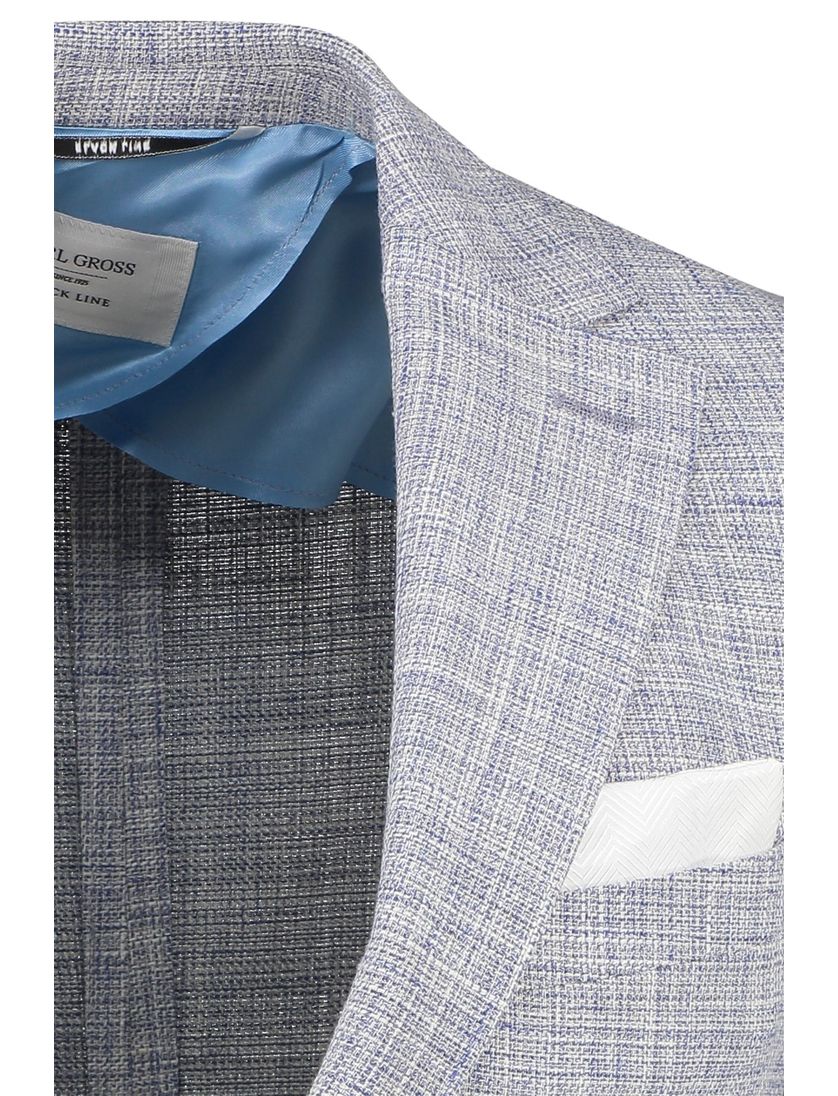 Carl Gross colbert modern fit blackline blauw gemêleerd