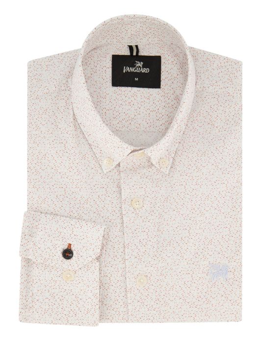Vanguard overhemd wit geprint