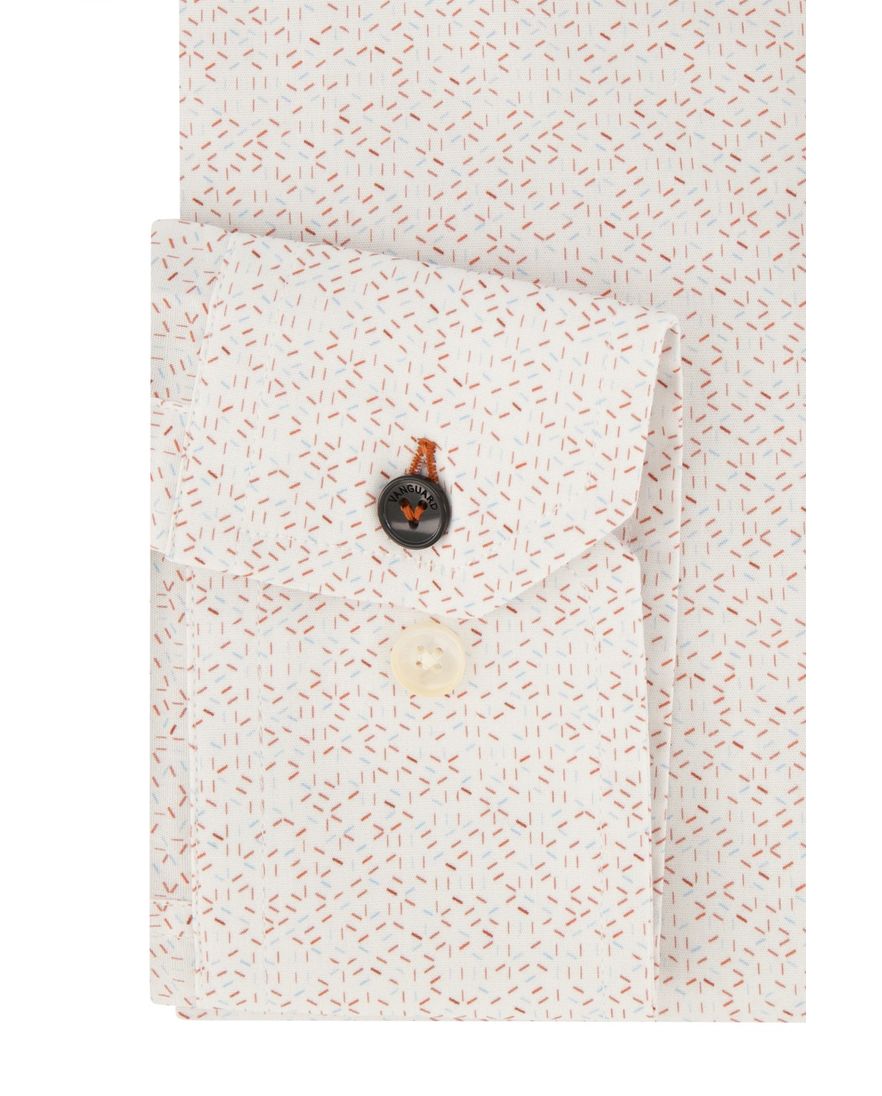 Vanguard overhemd normale fit wit geprint katoen stretch