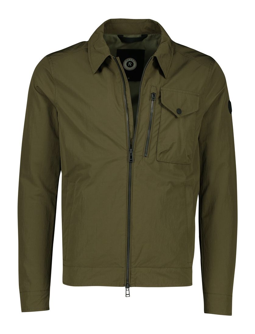 Khaki zomerjas Reset astier effen rits