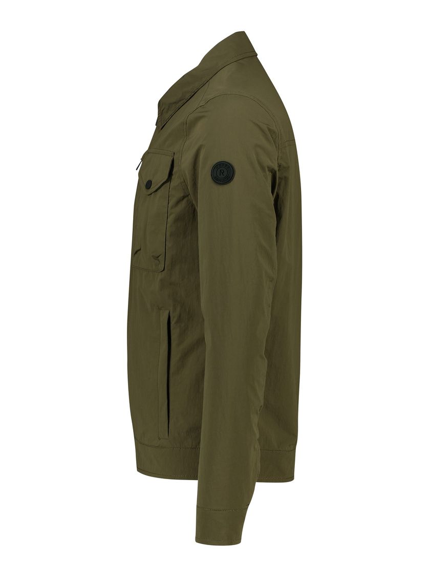 Khaki zomerjas Reset astier effen rits