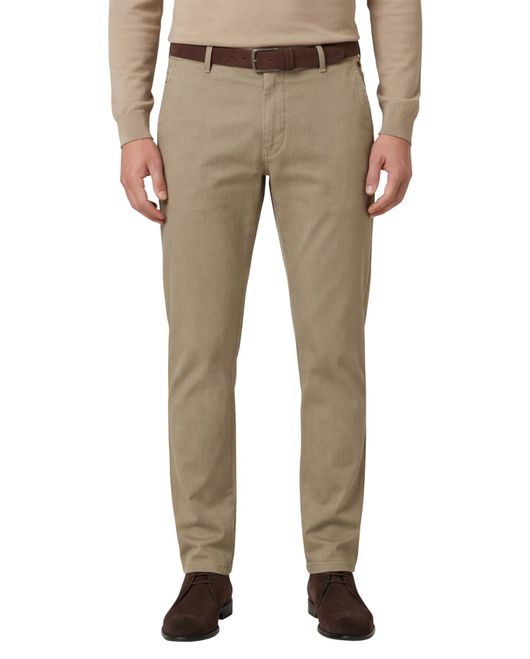 Meyer Pantalon Bonn khaki effen katoen