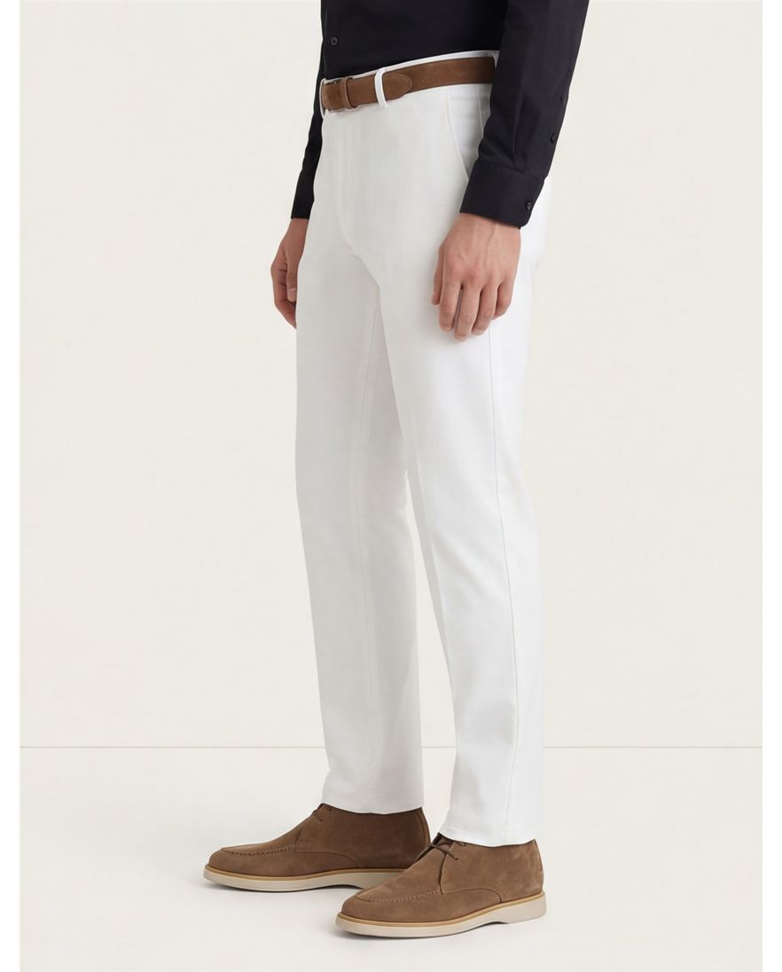 Meyer pantalon Bonn wit katoen