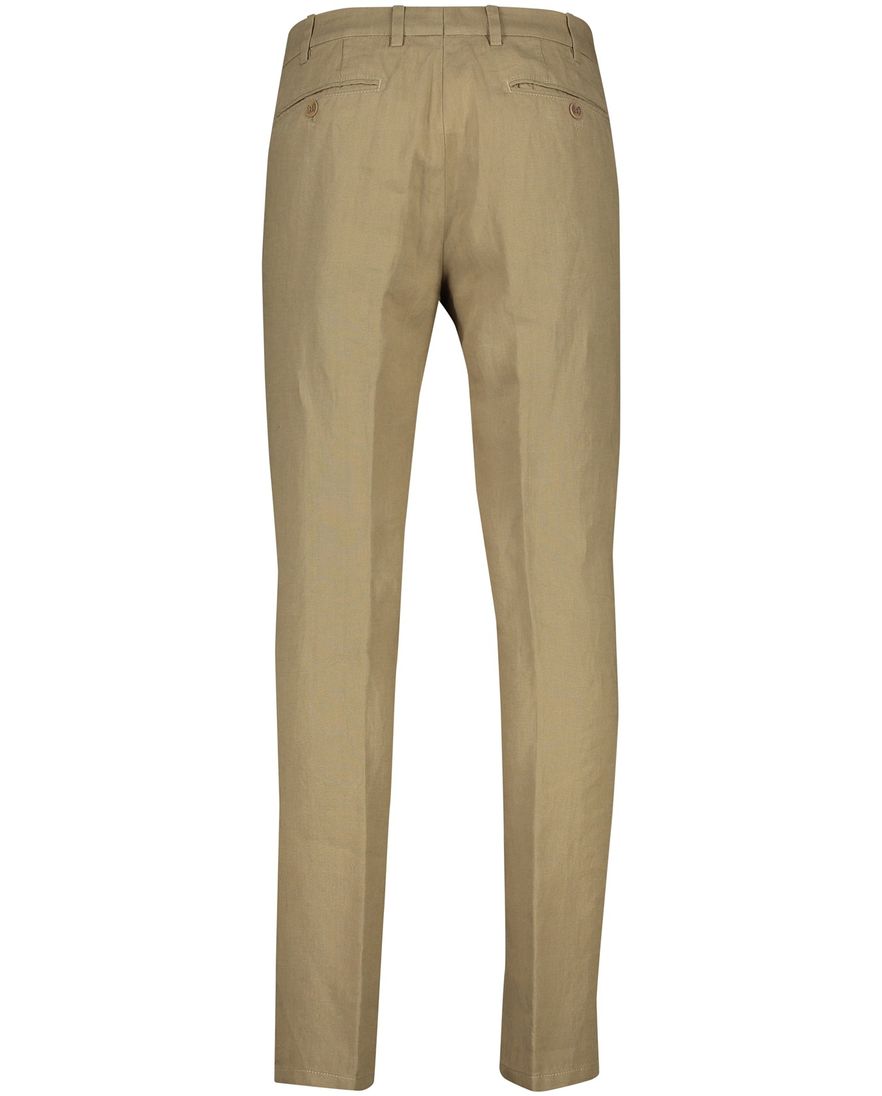 Meyer linnen katoenen pantalon bruin modern fit