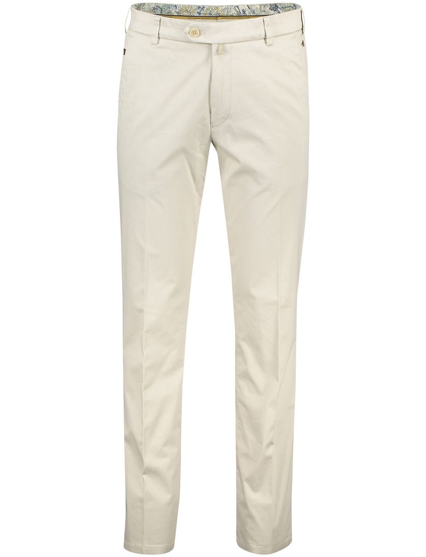 Meyer exclusive pantalon Bonn beige modern fit katoen