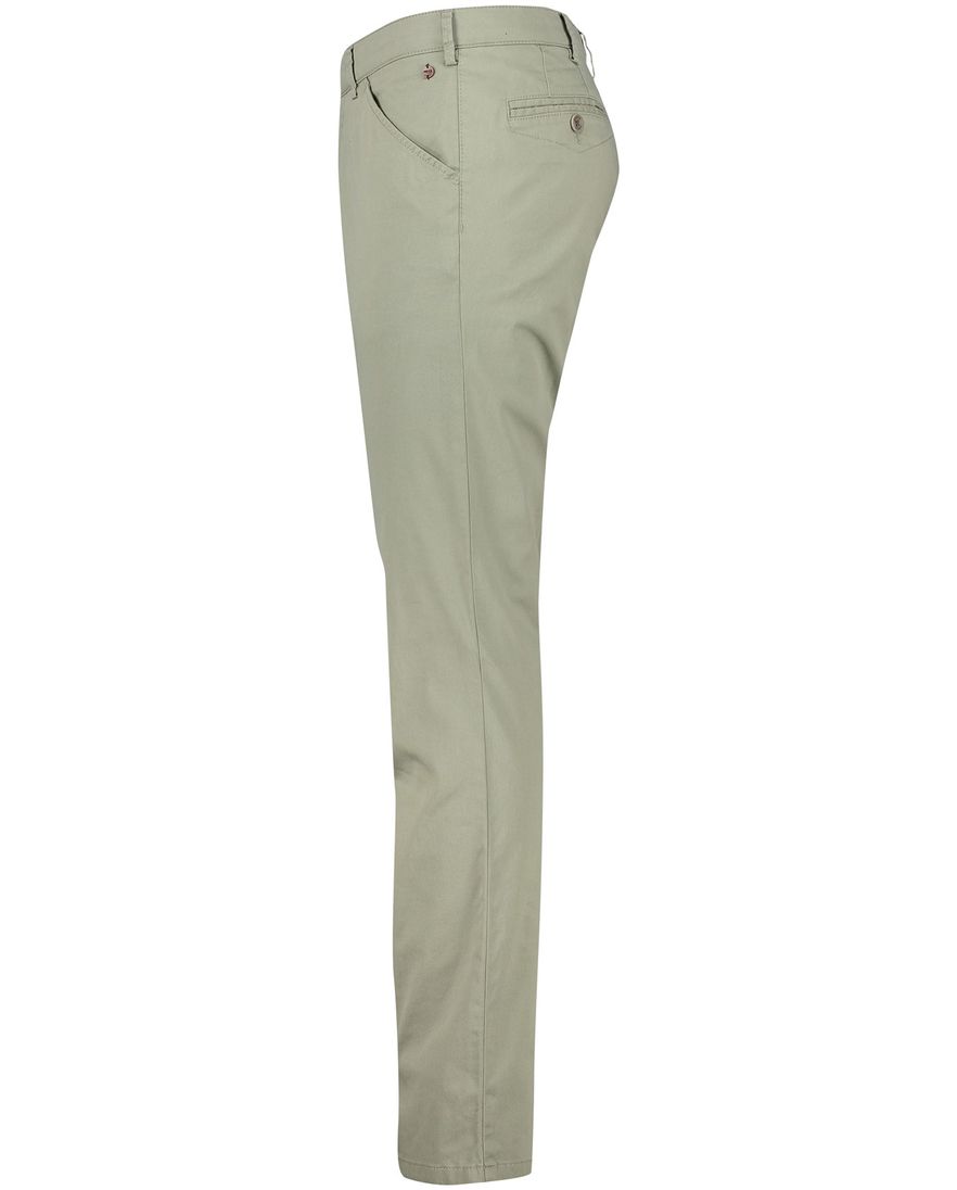 Katoenen Meyer pantalon Chicago olijfgroen perfect fit