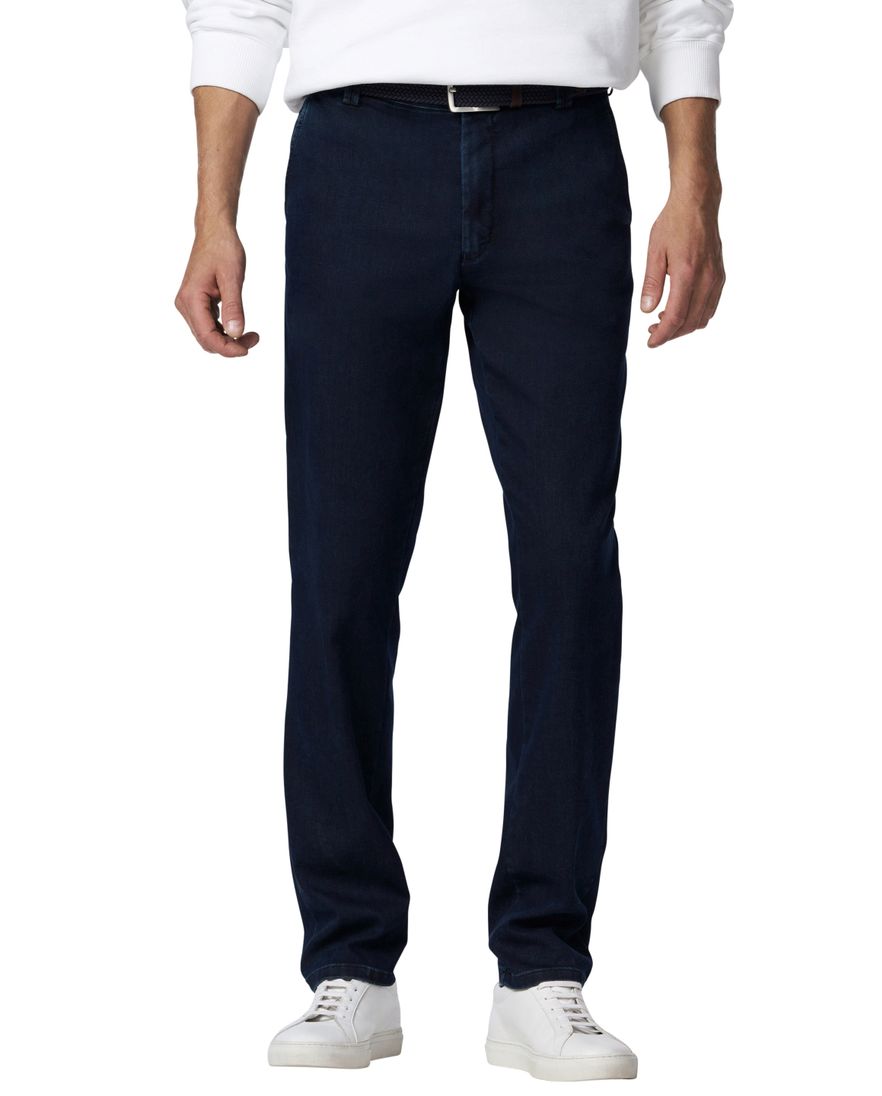 Meyer nette jeans donkerblauw effen katoen normale fit