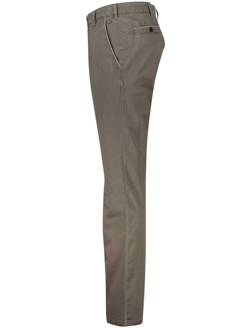 Katoenen Meyer pantalon perfect fit New York bruin katoen