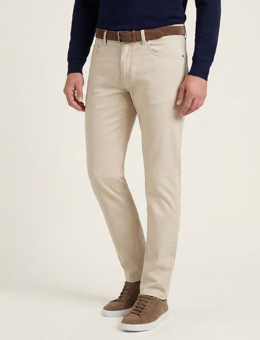 Tapered fit Pierre Cardin katoenen off-white jeans