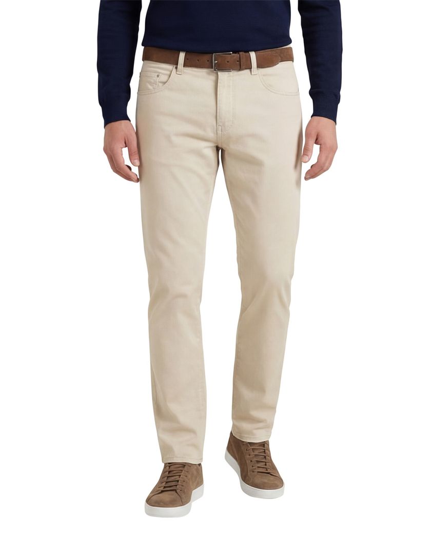 Tapered fit Pierre Cardin katoenen off-white jeans