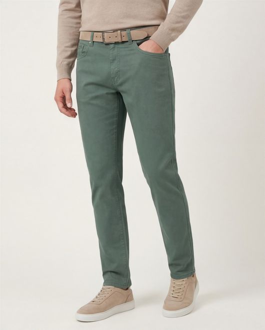 Pierre Cardin Lyon tapered 5-pocket broek groen