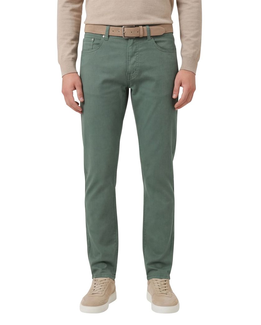 Futureflex Pierre Cardin broek groen katoen Tapered Fit