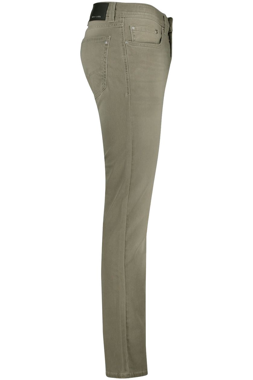 Pierre Cardin Lyon tapered fit broek bruin