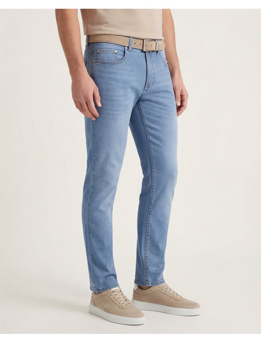 Spijkerbroek Pierre Cardin effen blauw Futureflex Lyon Tapered