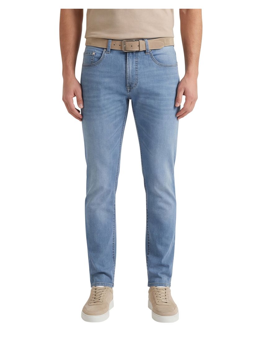 Spijkerbroek Pierre Cardin effen blauw Futureflex Lyon Tapered