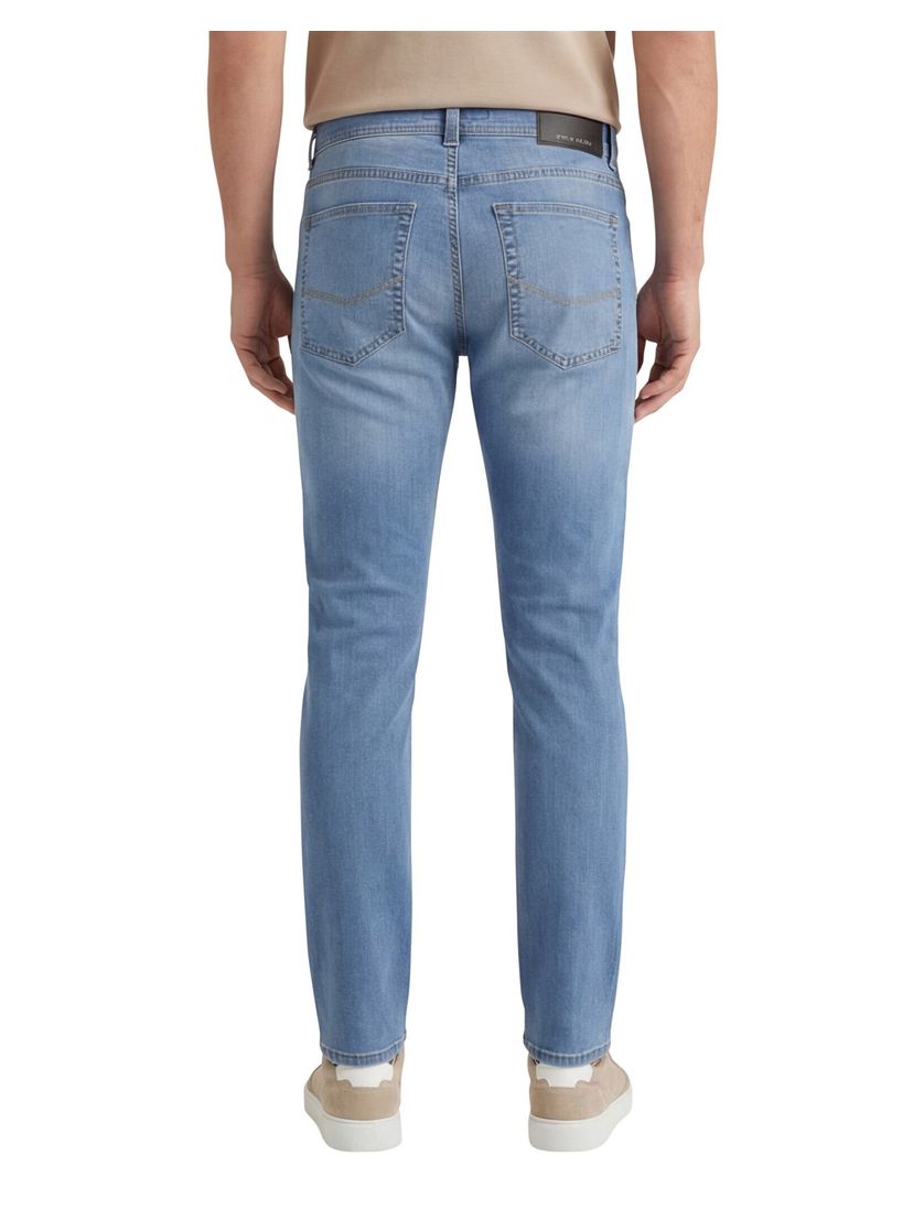 Spijkerbroek Pierre Cardin effen blauw Futureflex Lyon Tapered