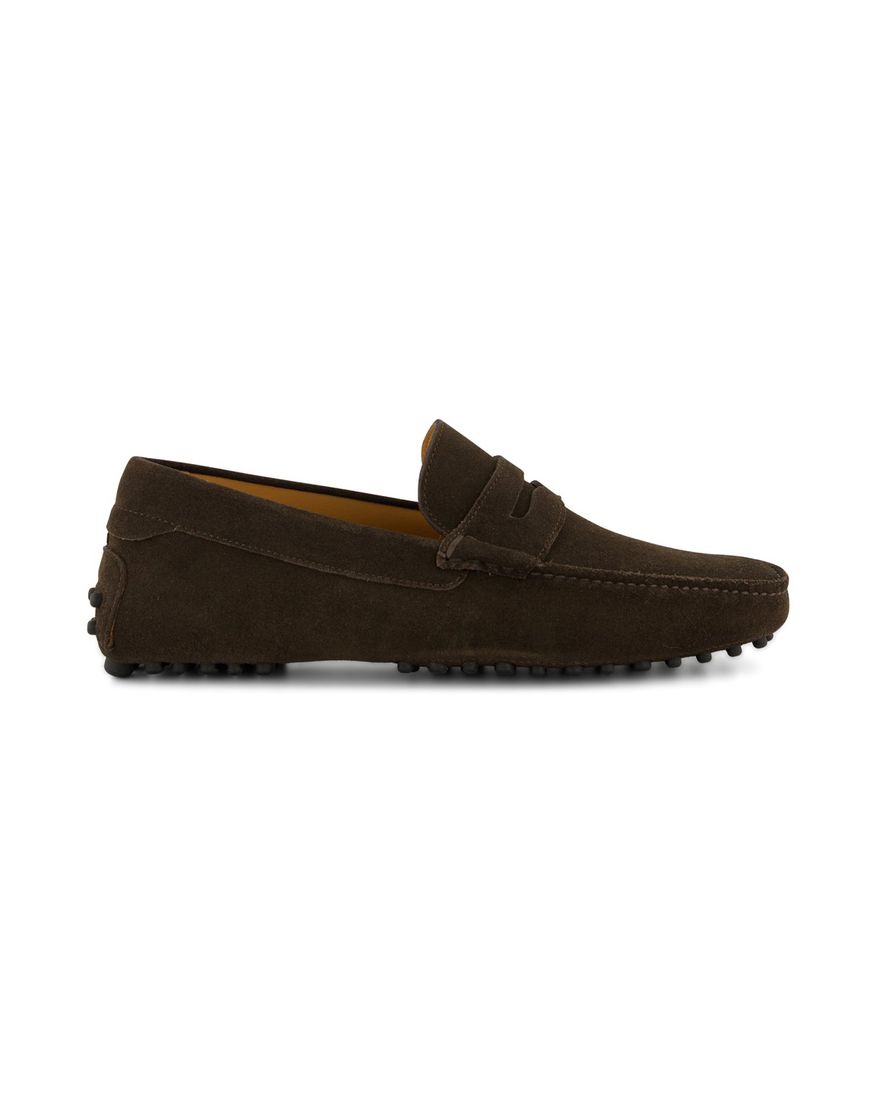 Portofino loafers donkerbruin effen leer