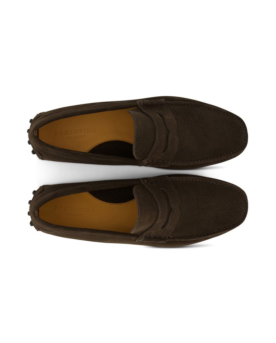 Portofino loafers donkerbruin effen leer