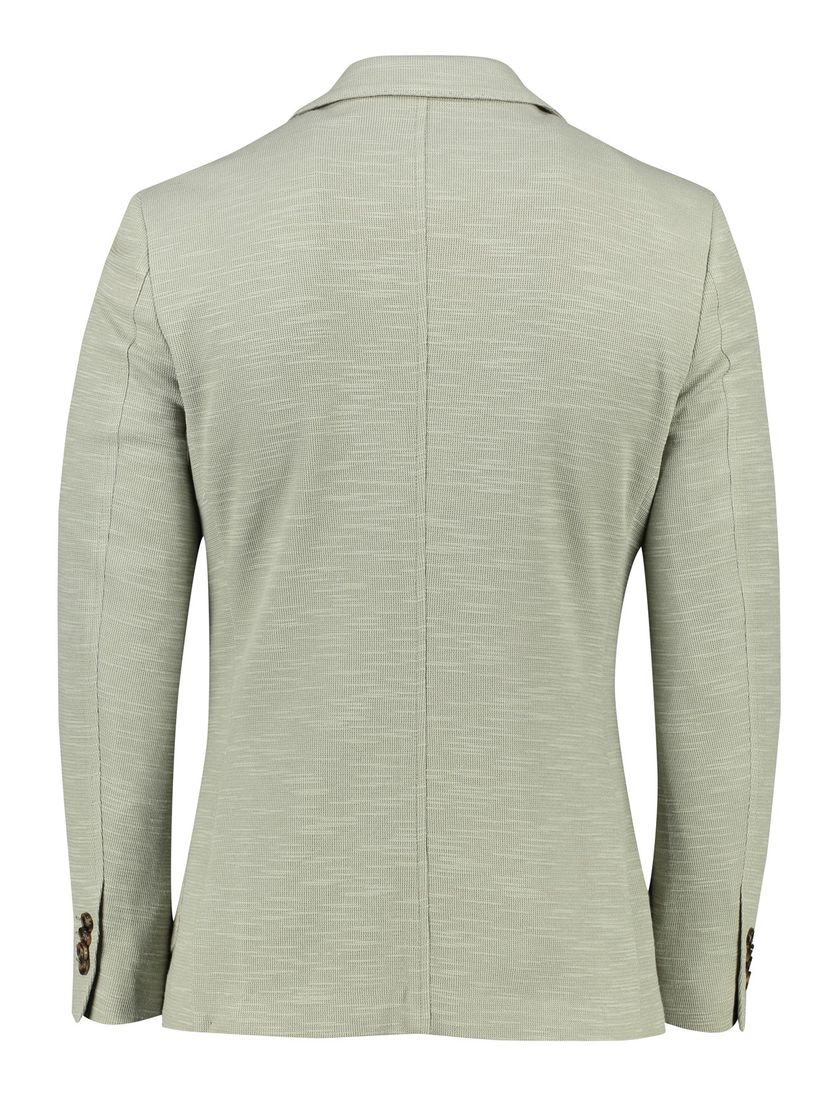 Katoenen Born With Appetite colbert groen katoen slim fit