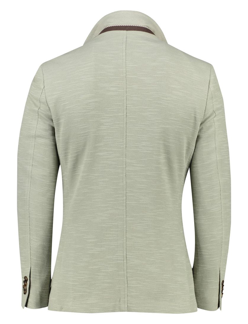 Katoenen Born With Appetite colbert groen katoen slim fit