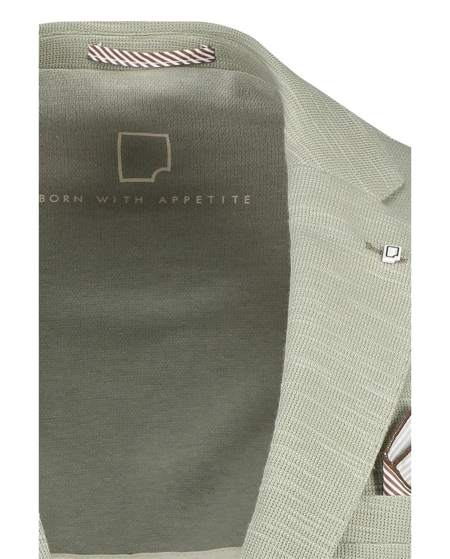 Born With Appetite colbert groen katoen slim fit