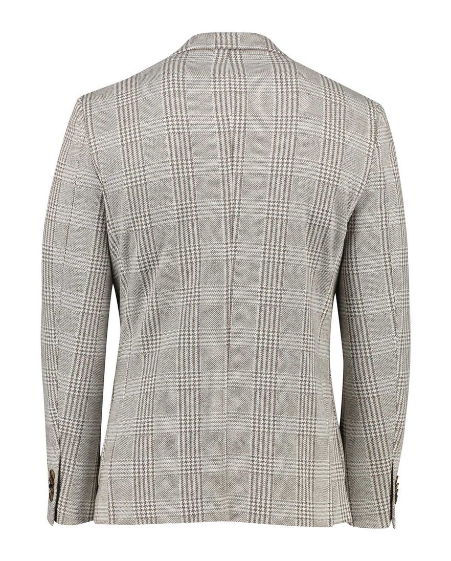 Born with appetite colbert bruin geruit slim fit