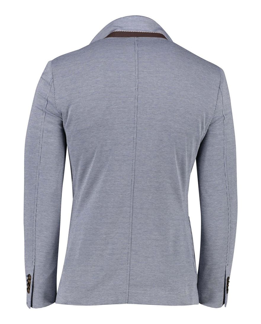 Donkerblauw geruit Born With Appetite colbert slim fit