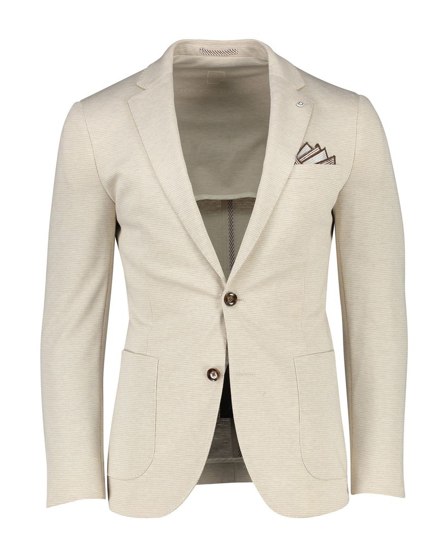 Born With Appetite beige geruit colbert slim fit