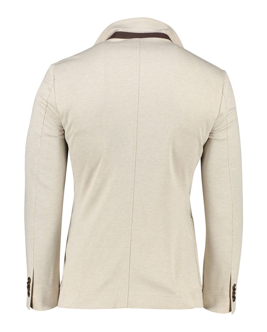 Born With Appetite beige geruit colbert slim fit