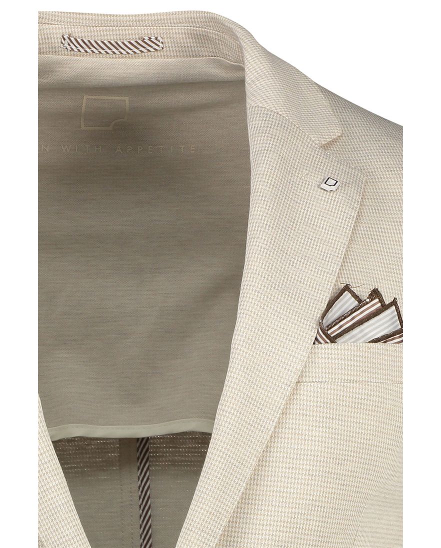 Born With Appetite beige geruit colbert slim fit
