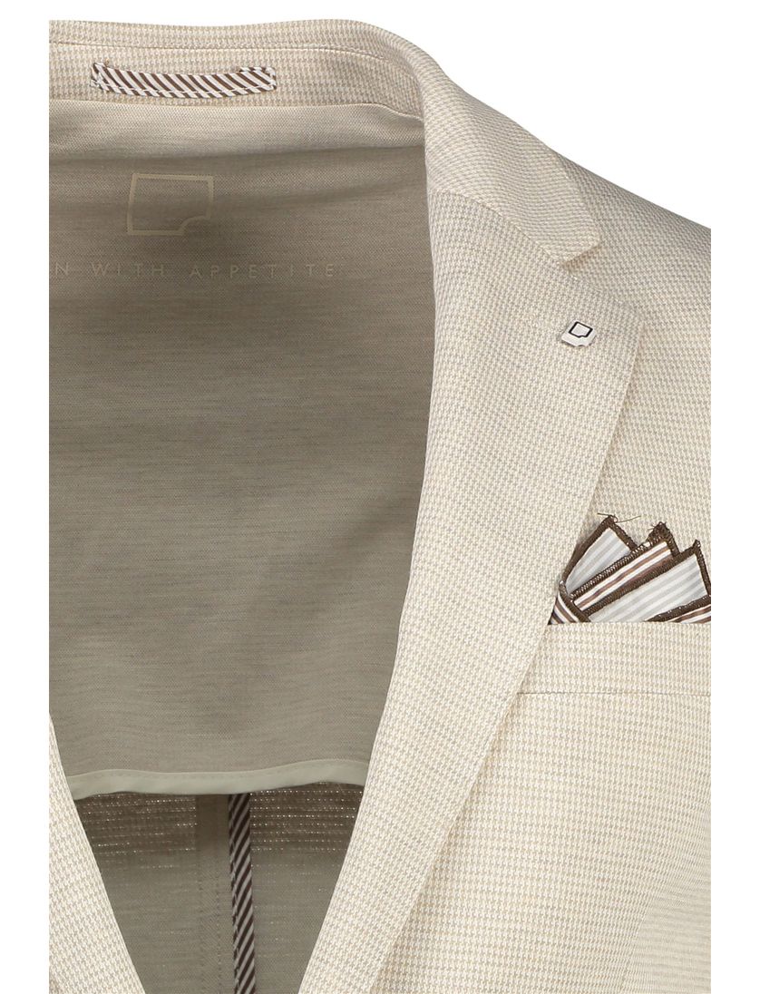 Slim fit Born With Appetite colbert beige geruit
