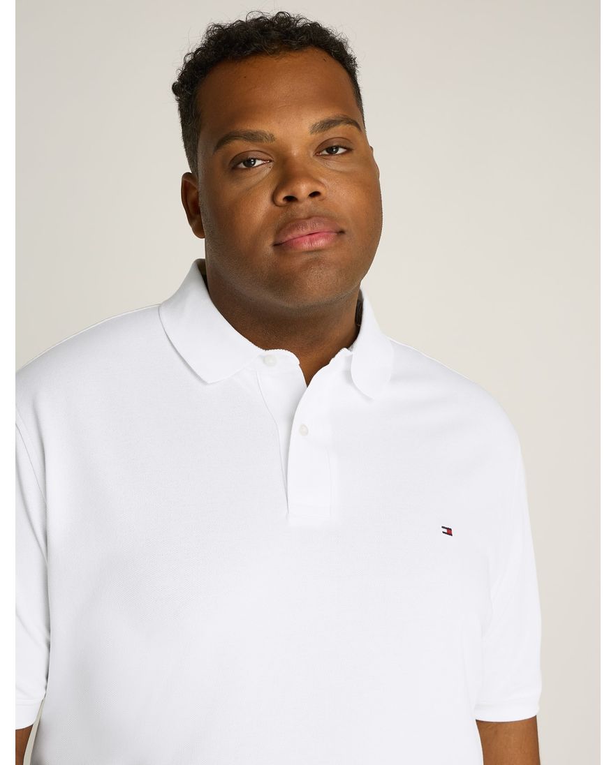 Tommy Hilfiger polo normale fit wit katoen Big & Tall