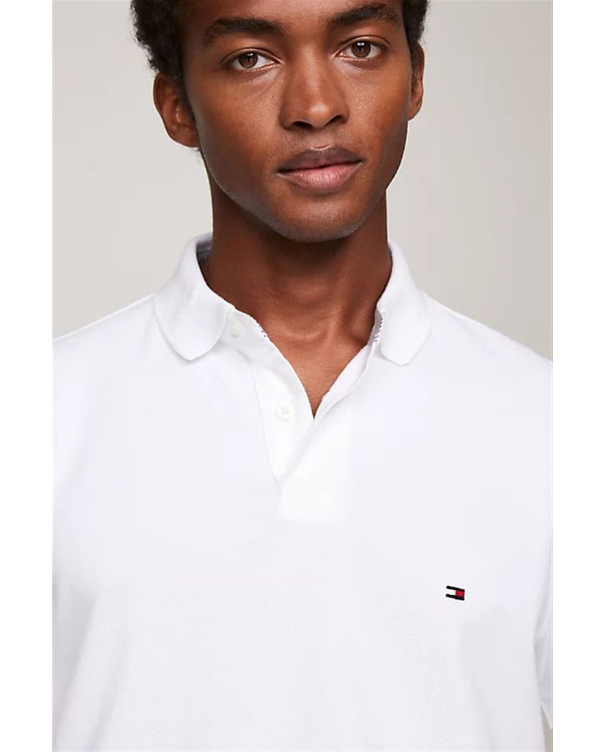 Tommy Hilfiger polo normale fit wit katoen Big & Tall