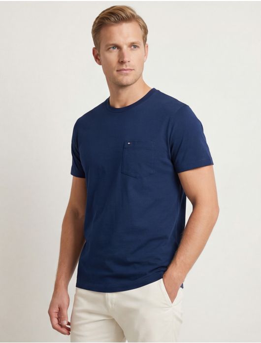 Tommy Hilfiger T-shirt blauw Plus Size