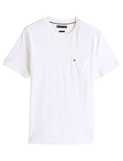 Tommy Hilfiger Tommy Hilfiger T-shirt wit borstzak effen