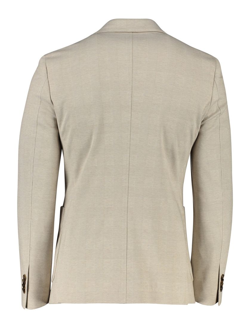 Born With Appetite colbert slim fit beige geruit