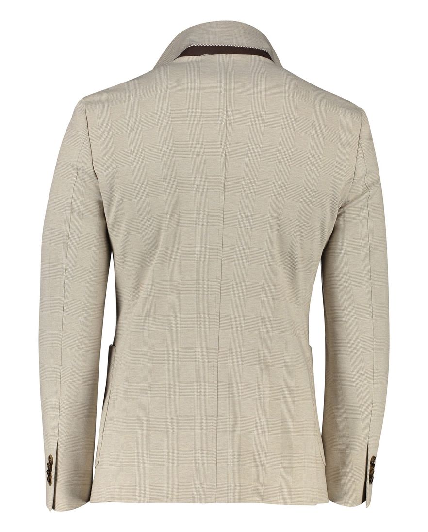 Born With Appetite colbert geruit beige slim fit