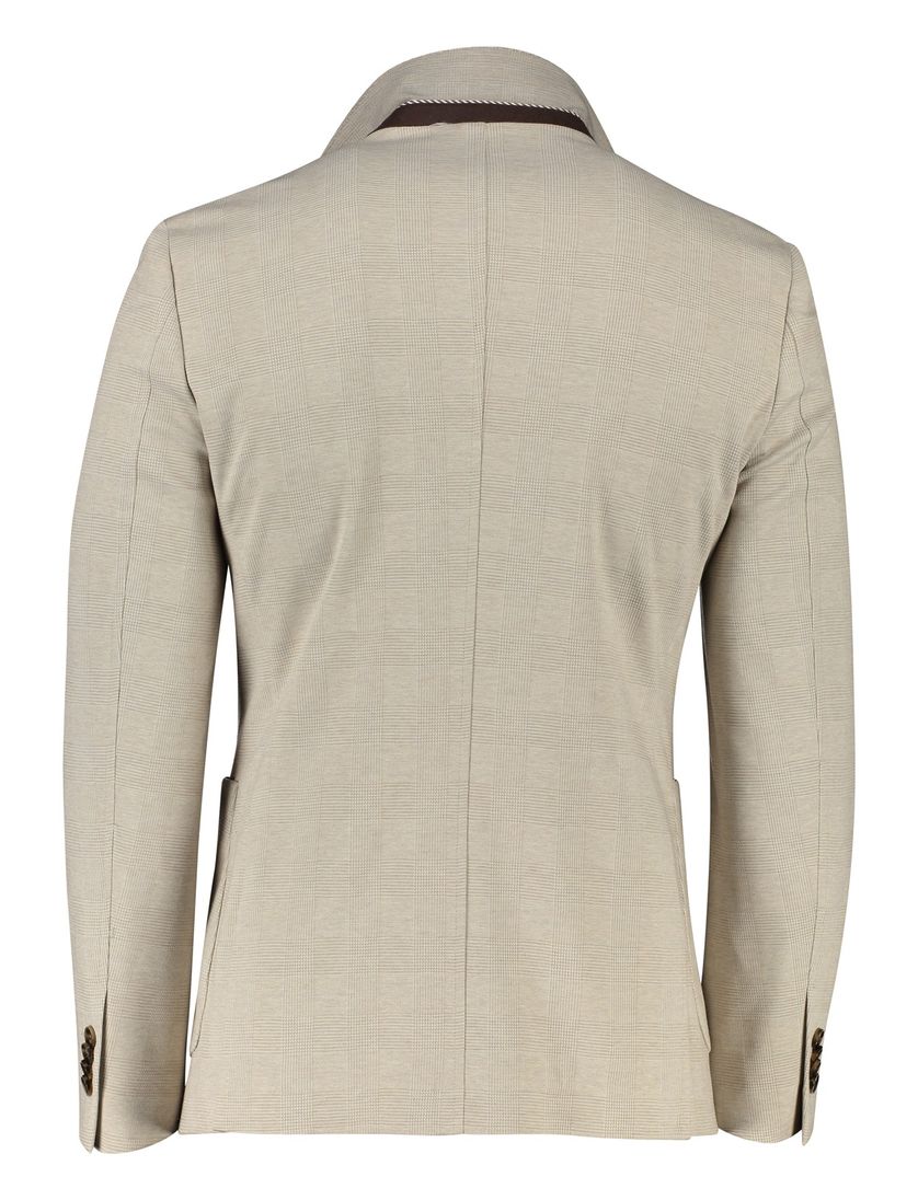 Born With Appetite colbert slim fit beige geruit