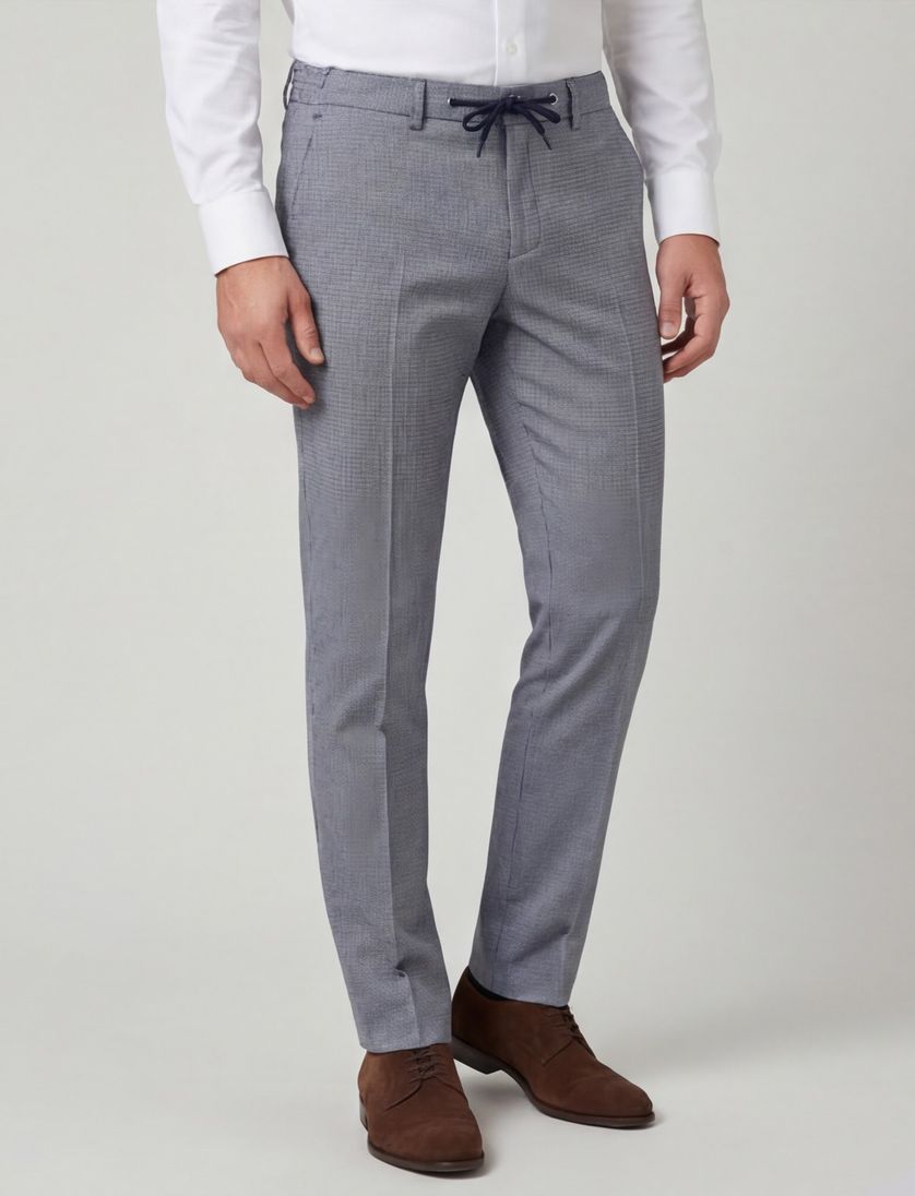 Born With Appetite pantalon mix en match blauw met ruiten