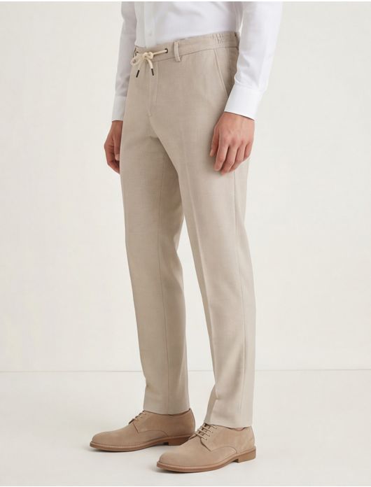 Born with appetite pantalon beige geruit