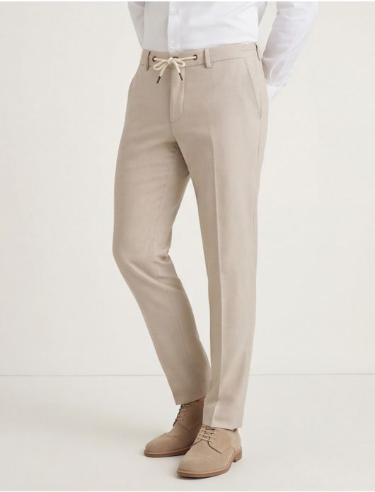 Born with appetite pantalon beige geruit