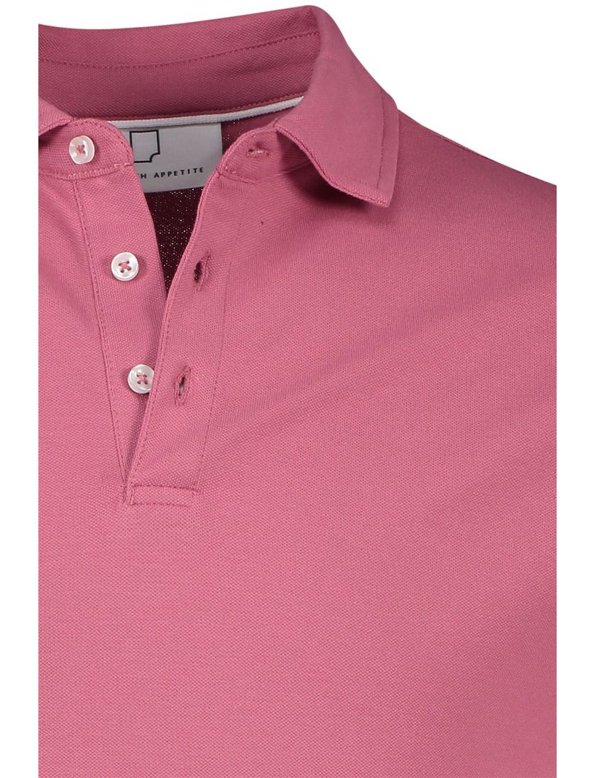 Born with appetite polo roze katoen