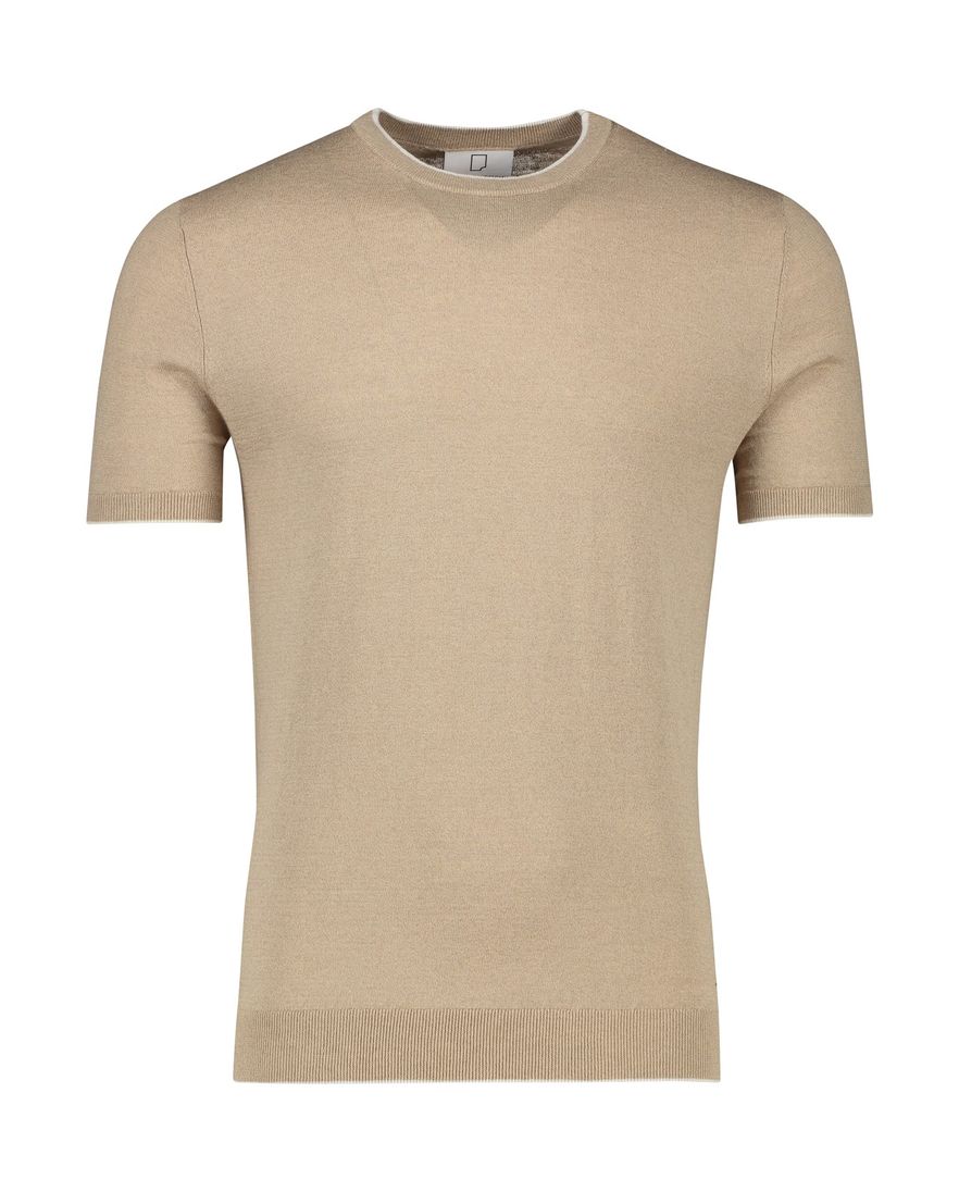 Born with appetite t-shirt effen bruin ronde hals