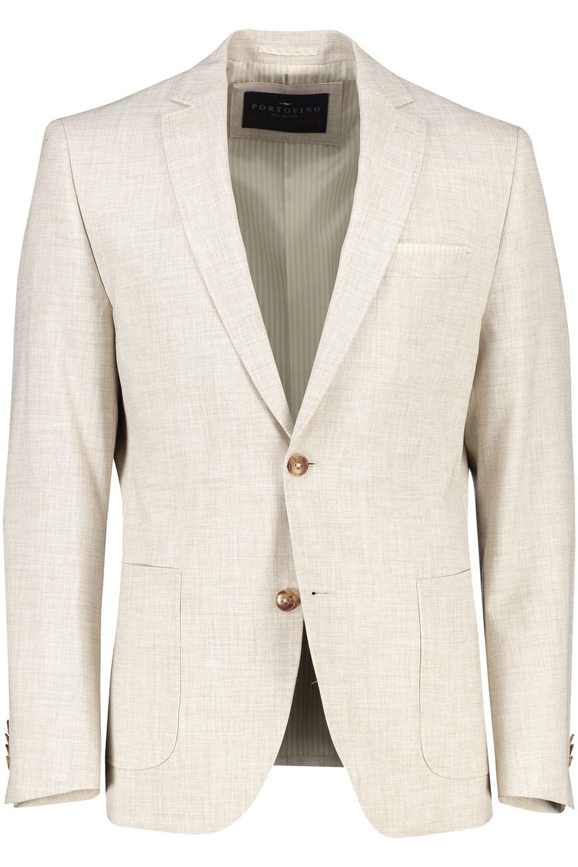 Portofino colbert beige normale fit gemêleerd