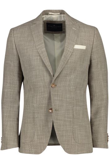 Portofino Bruin gemêleerd Portofino Leek jacket drop colbert normale fit