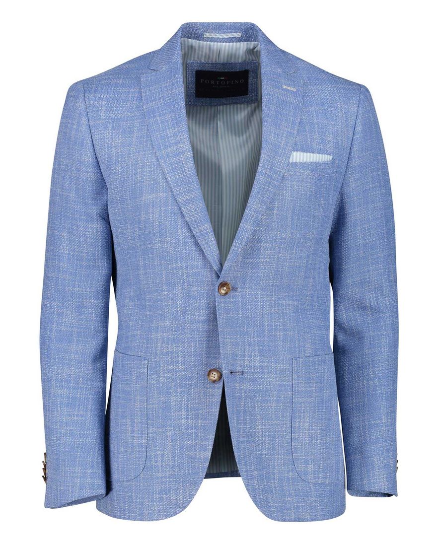 Portofino colbert lichtblauw gemêleerd normale fit