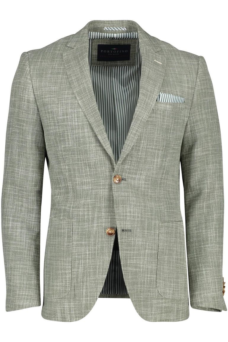 Portofino colbert groen gemêleerd normale fit met borstzak