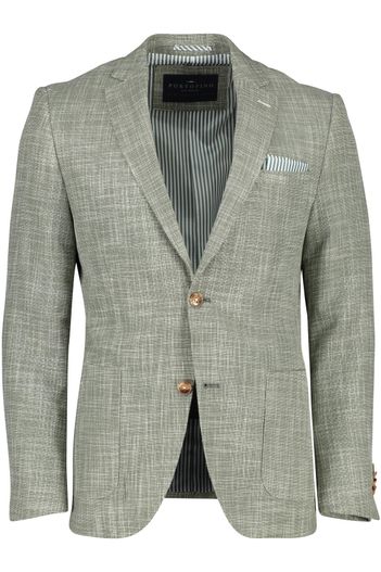 Portofino Portofino colbert groen gemêleerd normale fit viscose