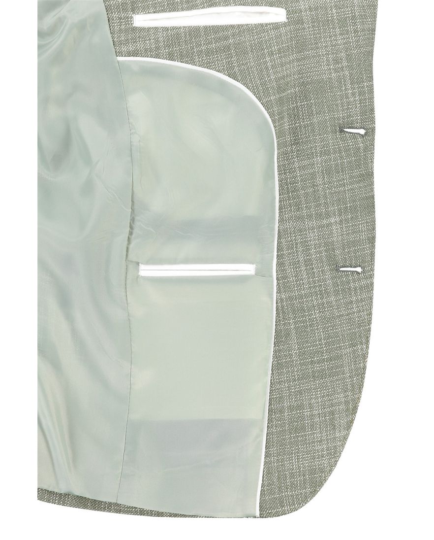 Portofino colbert groen gemêleerd normale fit met borstzak