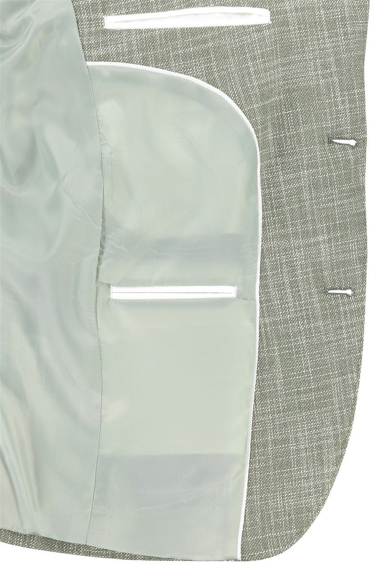 Portofino colbert groen gemêleerd normale fit met borstzak